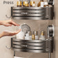 Punch-Free Bathroom Rack Bathroom Suction Cup Triangle Basket Wall Mount Bathroom Sink Corner Storage Rack