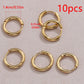 10pcs 8-14mm Stainless Steel Ear Hoop Gold Color Earring for Women Men DIY Jewelry Making Earring Punk Hiphop Piercing Accessory