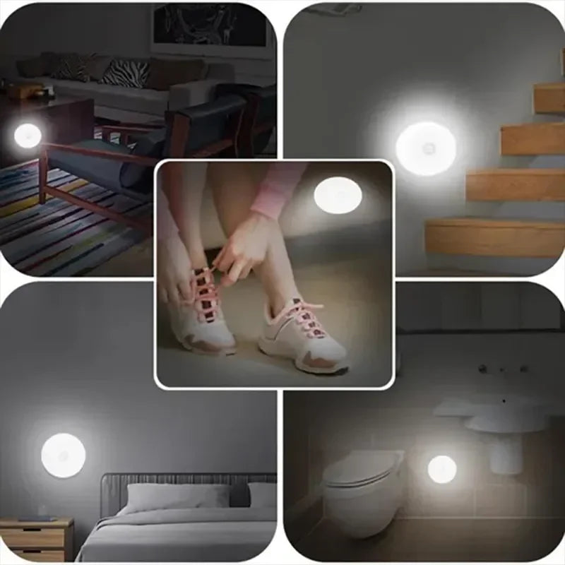 Motion Sensor Light Led USB NightLights Rechargeable Lamp for Bedroom Staircase Hallway Wardrobe Cupboard Lighting