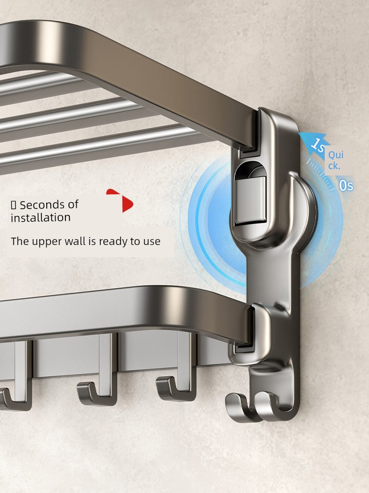 Drill-Free Shelf Bathroom Toilet Storage Hook Sucker