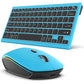 Wireless Keyboard Mouse, Ultra Slim Bluetooth 2.4G Slient Wireless Keyboard and Mouse Combo with Backlit, Multi-Device Keyboard