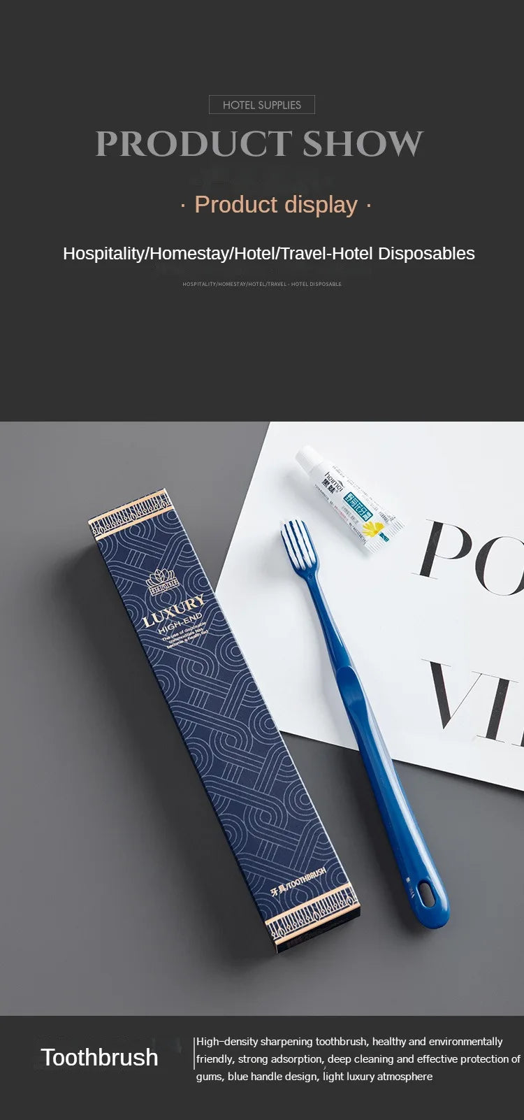 Legend Series Hotel Disposable Toiletries Set Hotel Toothbrush with Toothpaste Guest Room Supplies 20pc 50pc