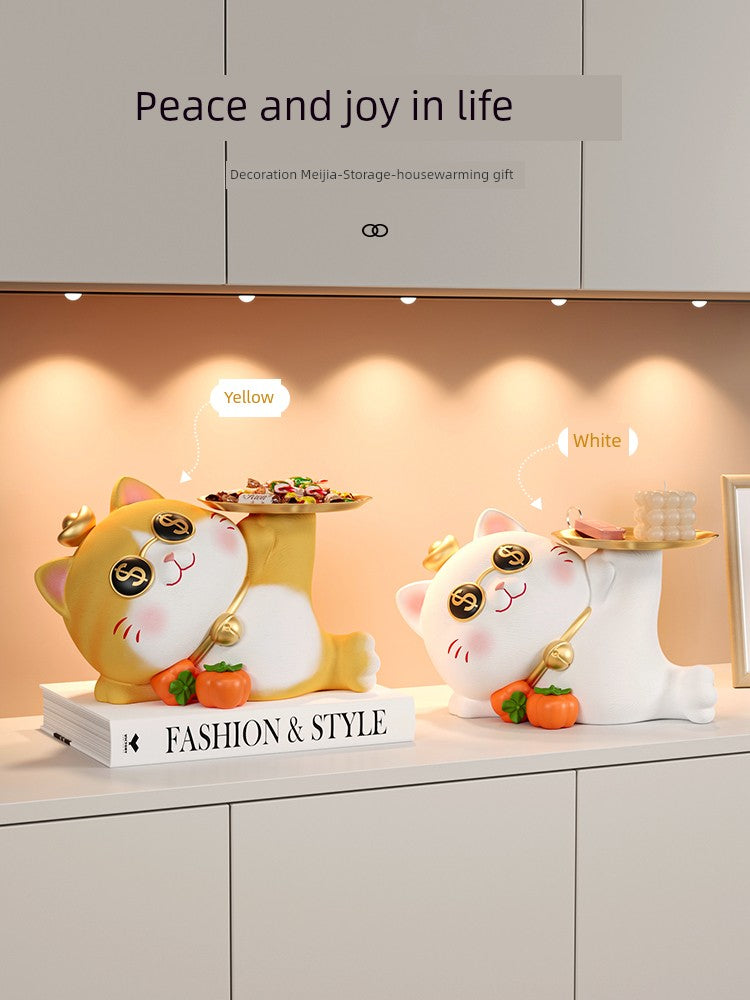 Key Storage Entrance Tray Housewarming Fortune Cat