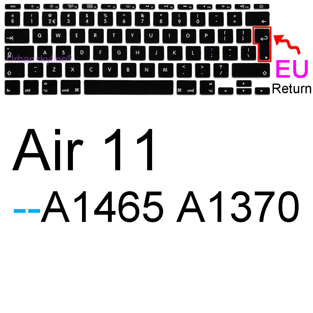 Keyboard Cover for Macbook Air 13 M3 15 Pro 14 M4 13 M2 16 Retina 11 Silicone Protector Skin Case A3113 A3114 A2681 A3401 A3185