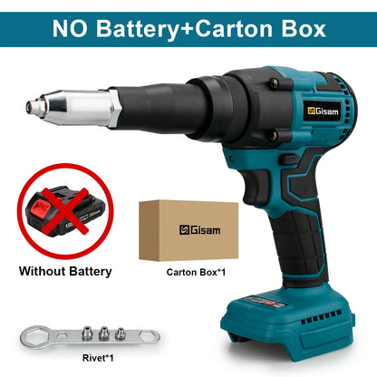 20000N Brushless Electric Rivet Gun 2.4~4.8mm Cordless Rivet Nut Gun Drill Insert Automatic Riveting Tool For Makita 18V Battery