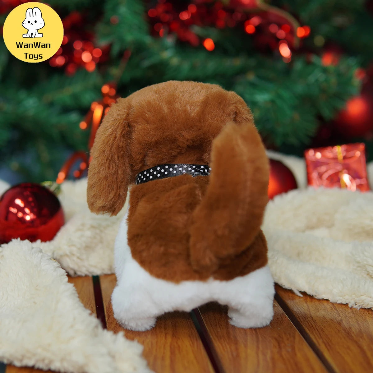 Plush Electric Puppy Simulation Pet Dog Can Walk Teddy Dog Golden Retriever Bichon Frize Dog Children Can Bark Run And Rock