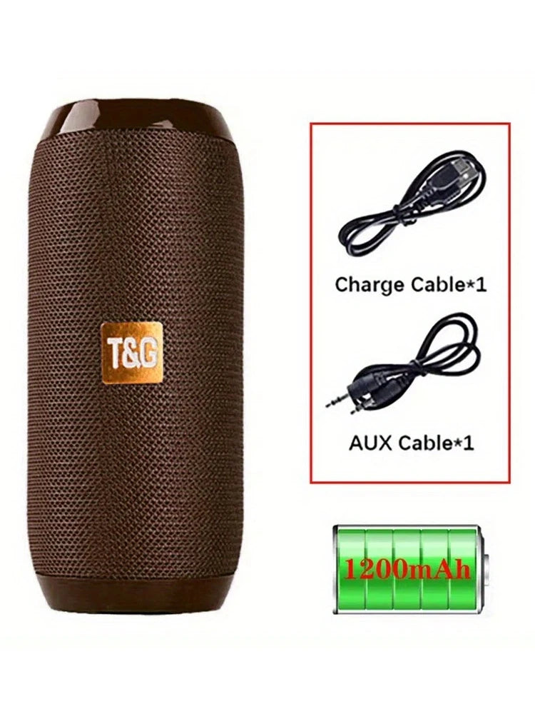 TG117 Portable Bluetooth Speaker Outdoor Wireless Woofer Free Call /FM/TF Card/USB Flash Drive Connect Mobile Phone/Tablet/TV