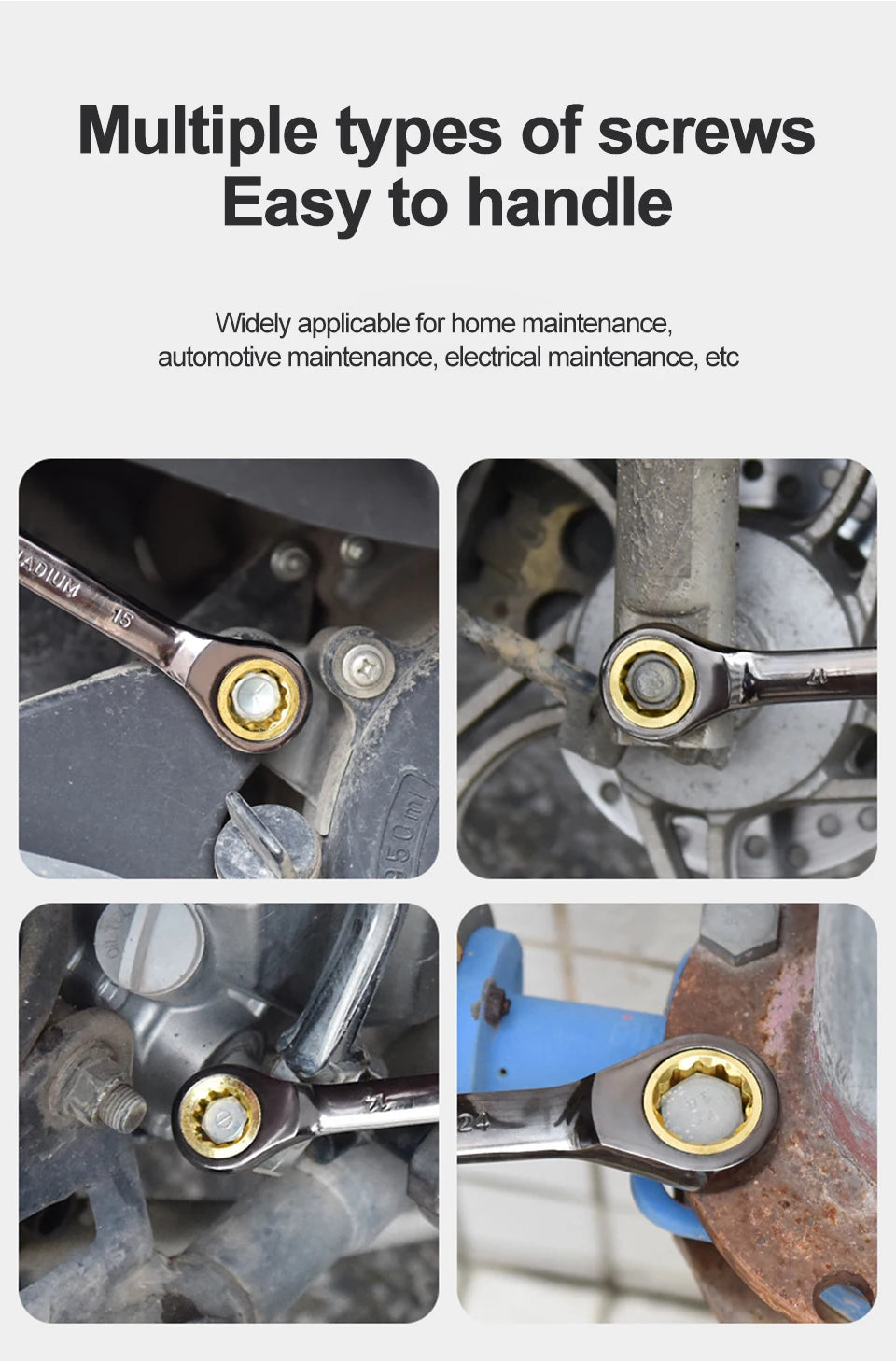 1Pc Universal Torx Wrench Adjustable Torque 6-32mm Ratchet Spanner for Bicycle Motorcycle Car Repair Tools Mechanical Tool