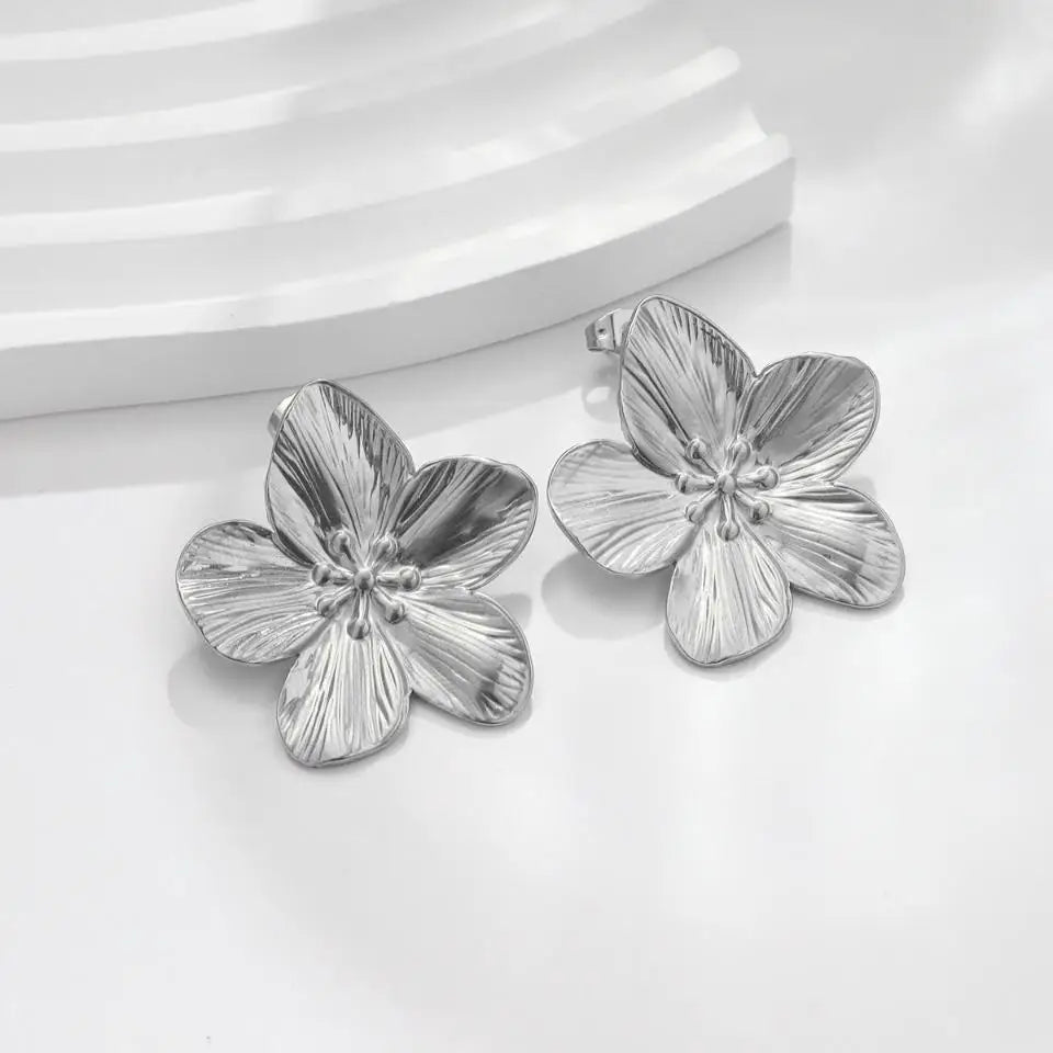 Uilz New Trendy Stainless Steel Butterfly Stud Earring Charm 18K Gold Plated High Quality Statement Waterproof Jewelry Gift