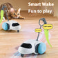 Smart Interactive Cat Toy Car Auto-Running Pet Vehicle with Obstacle Detection Durable for Indoor Cats Play