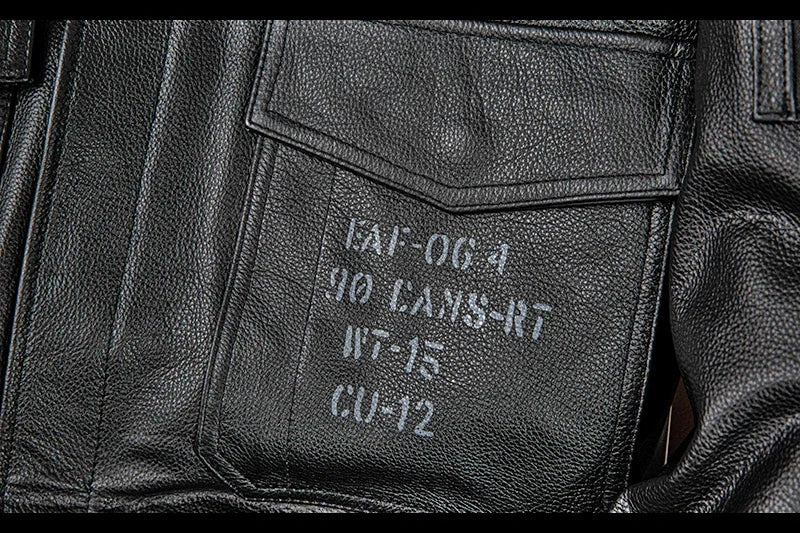 2025 New Spring Men's Genuine Leather Jacket Embroidery Bomber Cowhide Air Force Jacket Motorcycle Leather Coat A2 Biker Clothes