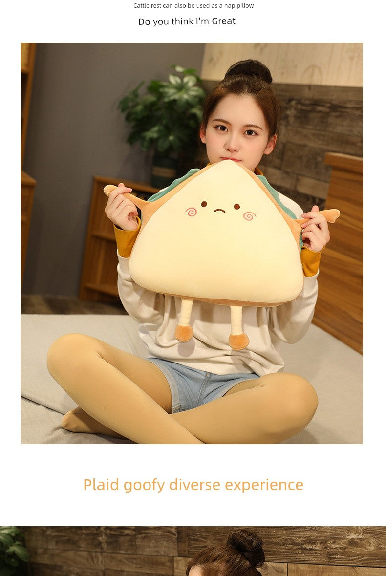 Cartoon Sandwich Pillow Bread Creative Food Nap Pillow Stylish Snack Rag Doll Cute Plush Doll