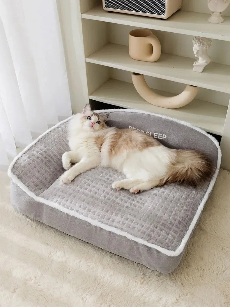 Pet Bed for Dog Winter Bedding Dogs Halloween Cats Christmas Sofa Warm Small Baskets Puppy Medium Large Pets Accessories Blanket