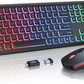 Wireless Keyboard and Mouse Combo Backlit ,Rechargeable Full-Size Illuminated Wireless Keyboard and Mouse Set, 2.4Ghz Keyboard