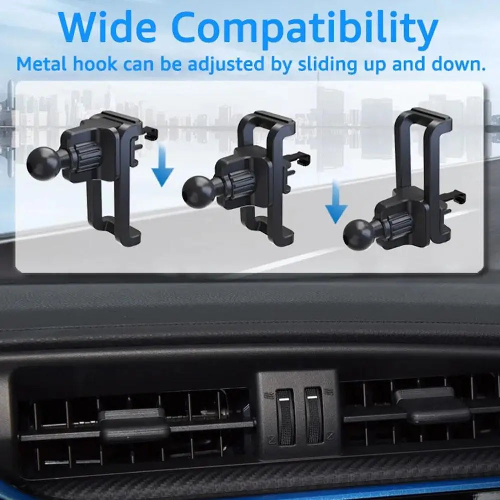 Universal Car Air Vent Clip Cellphone Holder Stand 17mm Ball Head Base Car Air Outlet Hook Clamp Accessories Auto GPS Brackets