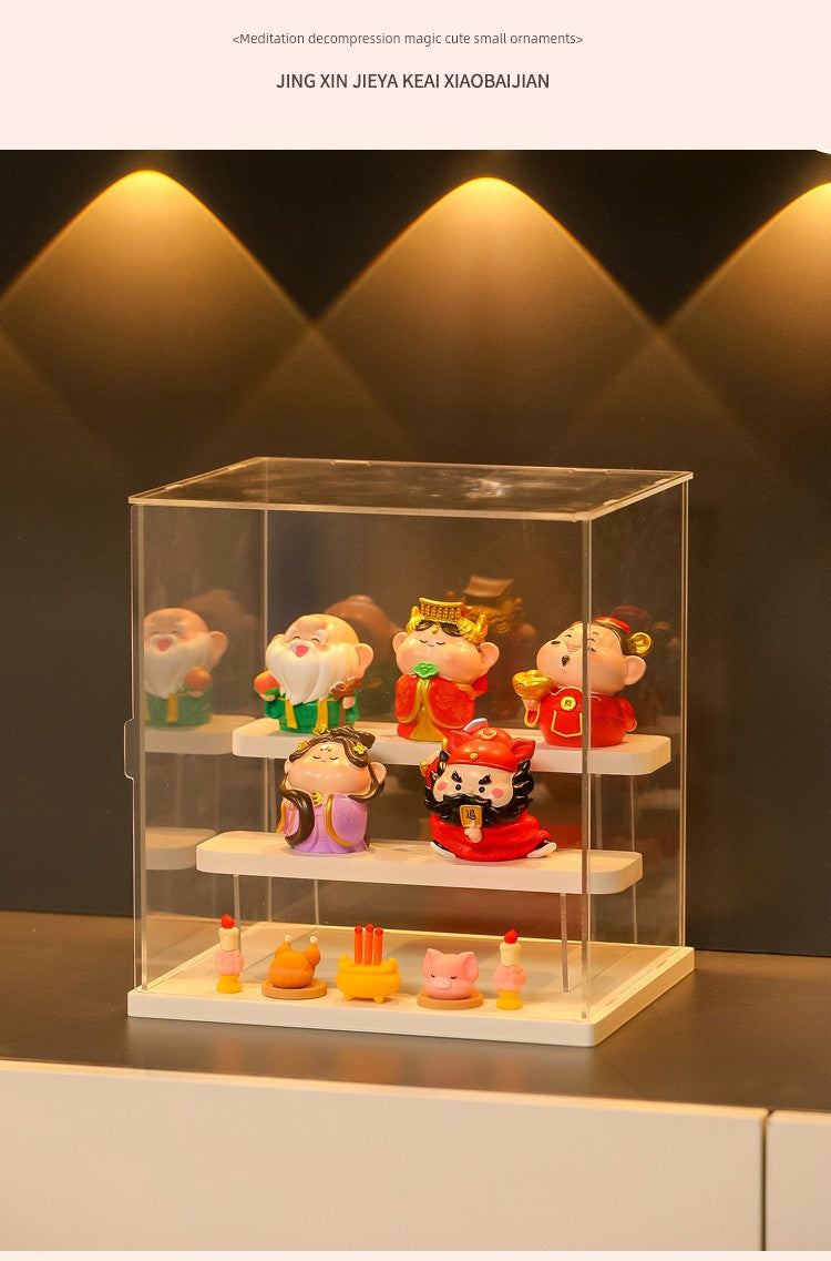 Five-Way God of Wealth All-Way Fairy Home Bookcase Entrance Decoration Decoration Household Full Set Display Stand Gift Decoration