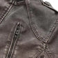 Leather Coat Men Stand-up Collar Autumn Winter New Men Mid-Length Casual Fashion Slim Fit Solid Color Leather Jacket