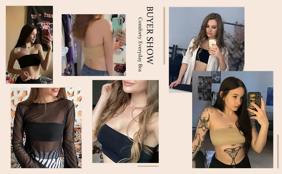 Women's Strapless No Padding Seamless Front Button Bra Comfortable Smooth Underwear