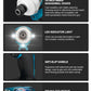 588N.m Cordless Brushless Impact Driver Kit Cordless Drill Electric Screwdriver 4-Speed 1/4‘’ 3 LED Light for Makita 18V Battery