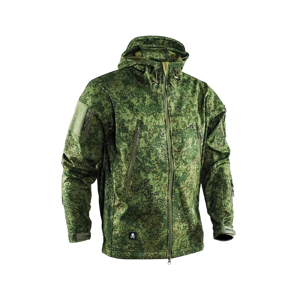 Tactcial Russia Uniform Jacket Outdoor Spring and Autumn Coat Rainproof Soft Shell Green Camouflage Assault Suit Mens Jacket