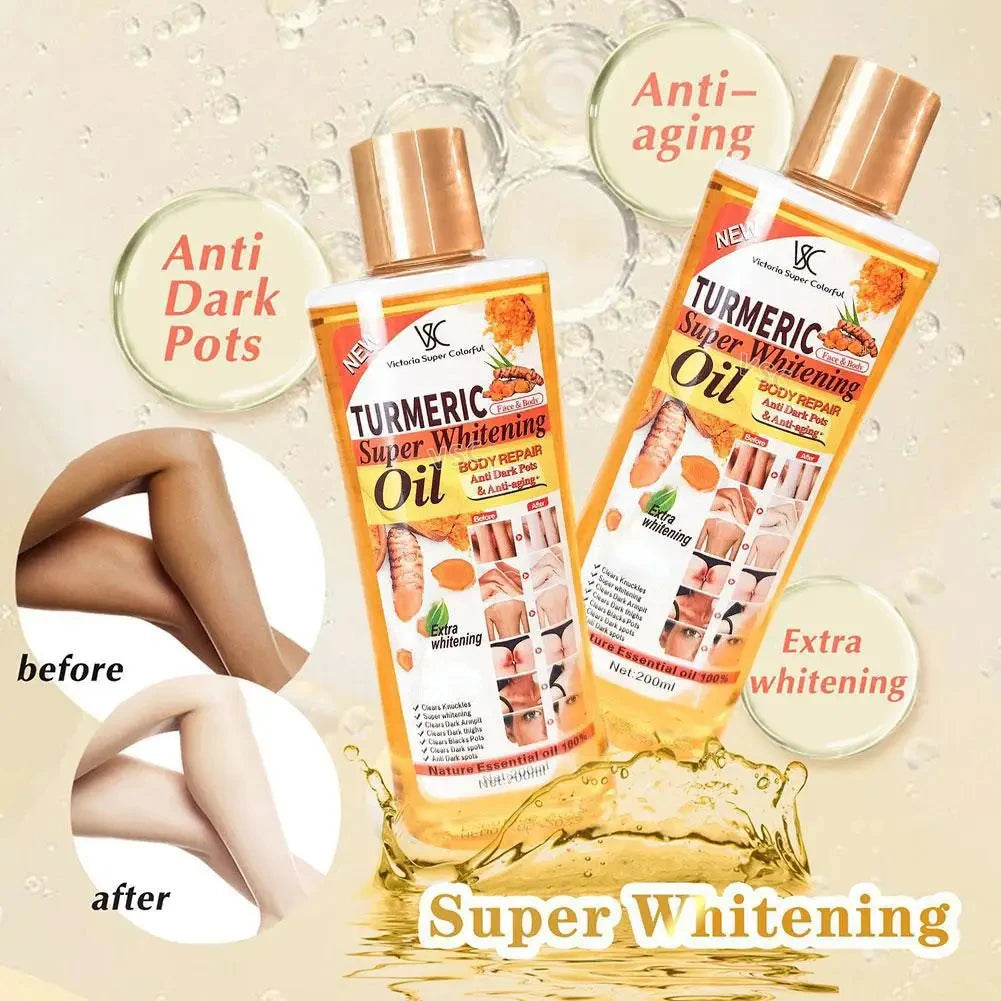 200ML Turmeric Essential Oil Facial Body Massage Moisturizing Diffuser Aromatherapy Face Body Care Smoothing Body face Skin Care