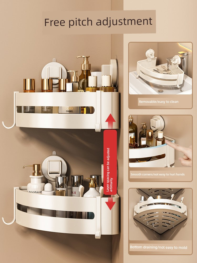Corner Punch-Free Washstand Wall Wall-Mounted Suction Cup
