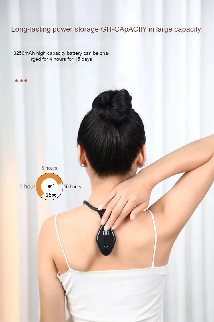Ultrasonic Lymphatic Soothing Neck Instrument Body Sitting Posture Corrector Back Support Neck Massager Care health care