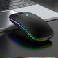 Wireless Mouse Bluetooth compatible 2.4GHz 1600DPI USB Rechargeable RGB Light Portable Mouse For Laptop Computer PC Macbook Game