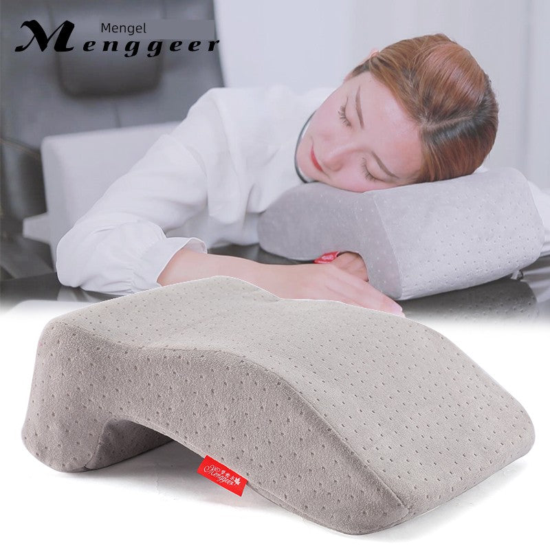 Ice Silk Afternoon Nap Pillow Stomach Sleeper Pillow Office Primary School Student Stomach Sleeper Pillow Lunch Break Sleeping Artifact Pillow Boys Style Summer
