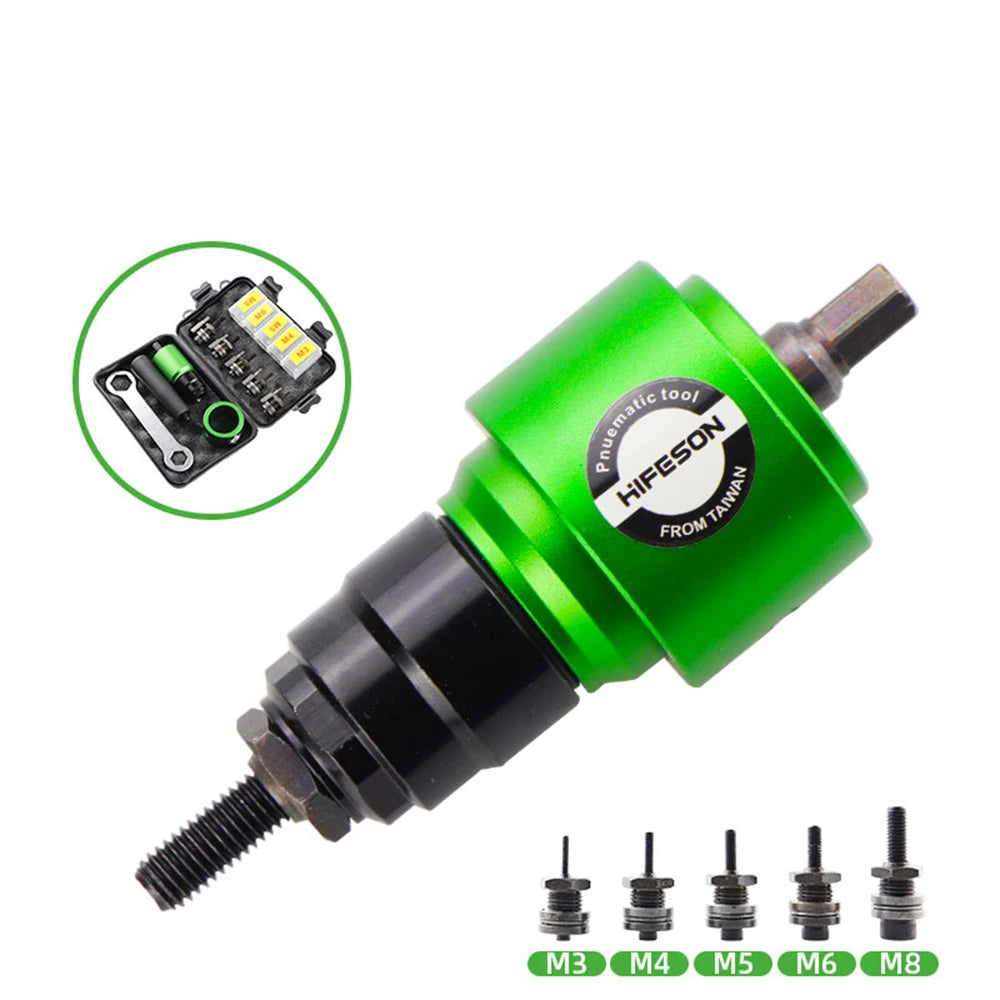 HIFESON M3 M4 M5 M6 M8 Electric Rivet Tool Aapter Manual Rivter Handheld Rivet Gun Connector Kit Hand Drill For Flat Nuts
