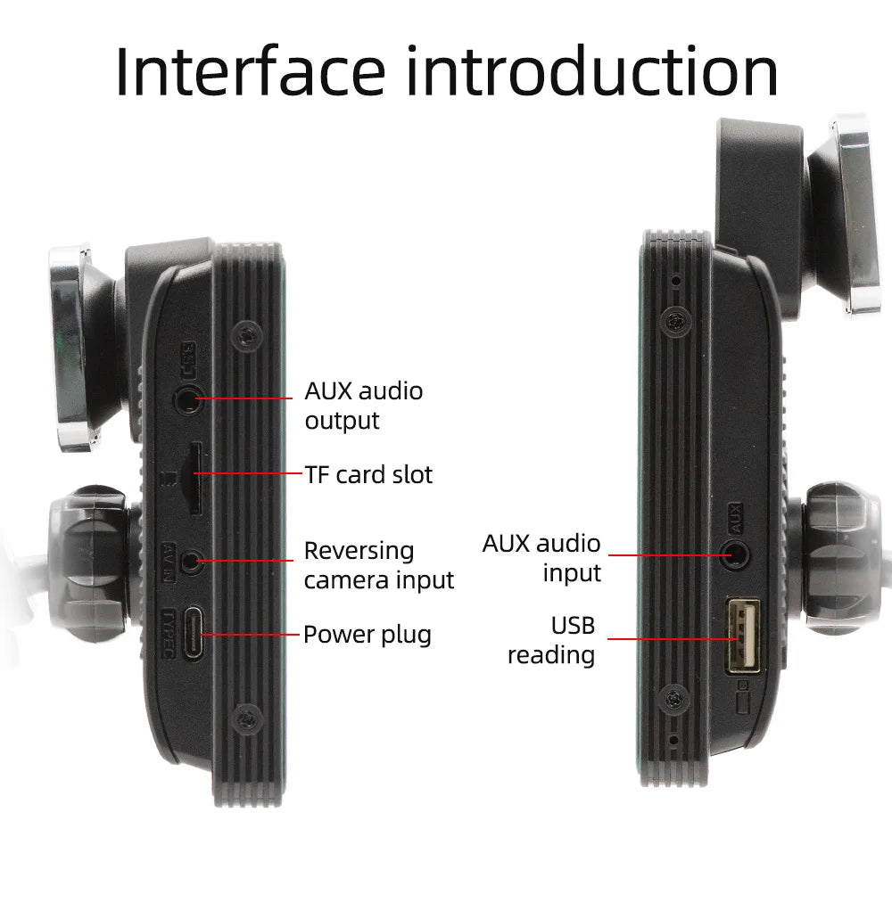 BQCC 10.26 Inch Portable Wireless Carplay Screen HD Rear Reversing Camera Car Radio DVR MP5 Multimedia Video Player Android Auto