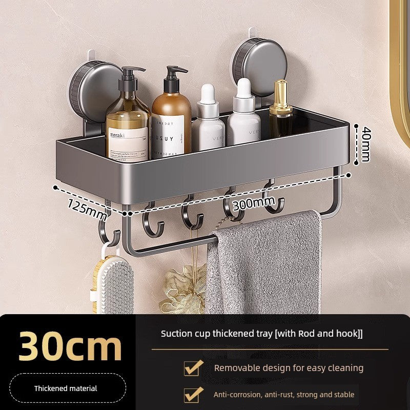 Suction Cup Punch-Free Corner Toilet Bathroom Storage Rack