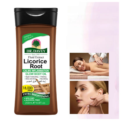 200mlLicorice Body Oil Licorice Root Glow Body OilBody Skin Care Oil Moisturizing Essential Oil Body Oil Full Body Essential Oil