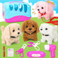 Pet Puppy Care Accessories with Dog  House -Simulated Brador Dog Call Plush Toy - Children Interactive Vet Clinic Doctor - Role