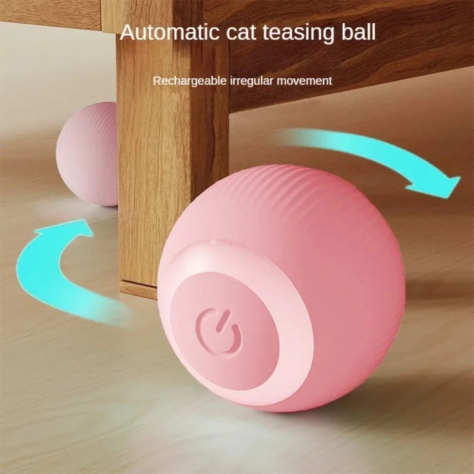 Power Ball Cat Toy, Interactive Cat Smart Ball Toy, Automatic Power Rolling Ball, Indoor Smart Pet Toy Ball with USB Charging