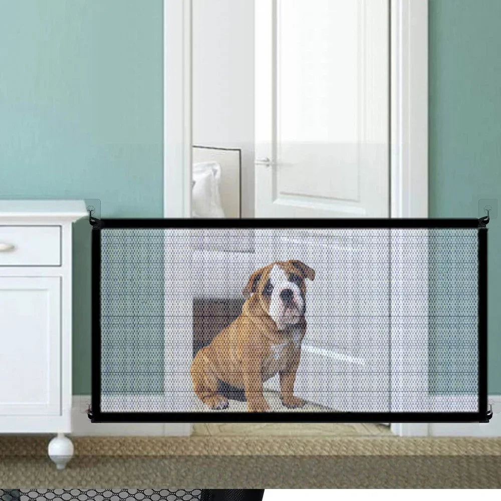 Pet Barrier Fences Mesh Dog Gate Folding Stairs Entrance Separation Guard Portable Breathable Baby Children Safety Playpen