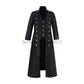 Medieval Men Vintage Costumes Steampunk Gothic Black Long Jacket Coat Vampire Cosplay Pirate Halloween Outfit Men's Trenchcoat