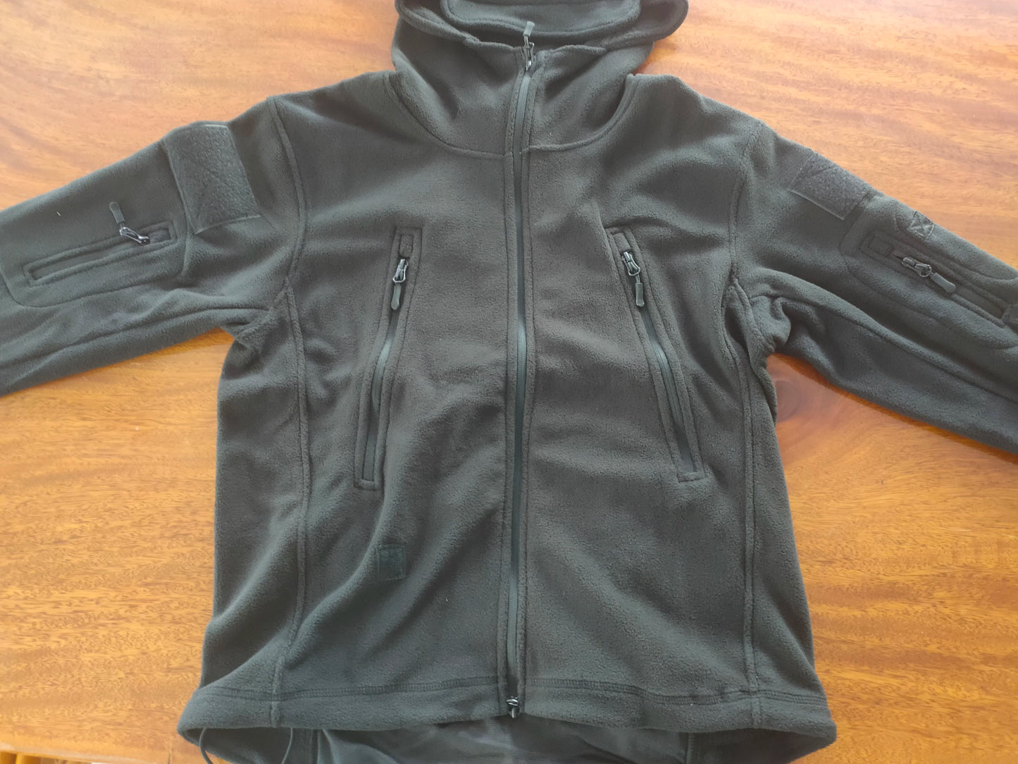 Fleece Hooded Camouflage Jacket Men Women Multi-Pockets Coat Outdoor Trekking Hiking Climbing Camping Tooling Clothes S-4XL