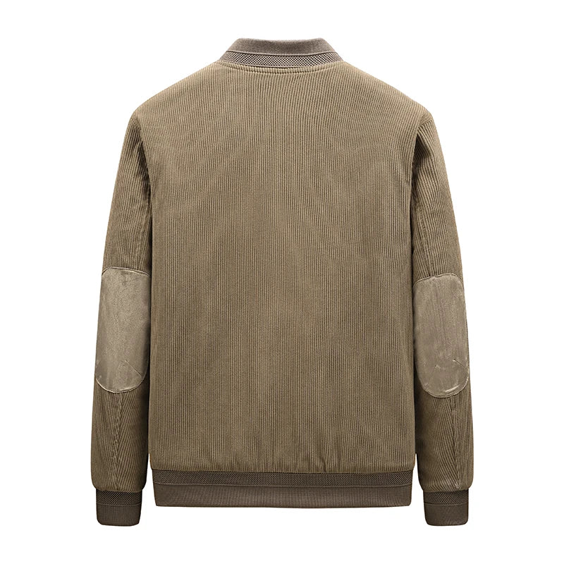 Large Size 5XL New Autumn Winter Stand Collar Slim Jacket Men Fashion Casual Warm Corduroy Outwear Men Cotton Jacket Coat