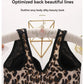 Women's Breathable Side-lifting Maternity Underwear Leopard Print Large Size Ultra-thin No Underwire Front-closure Bra