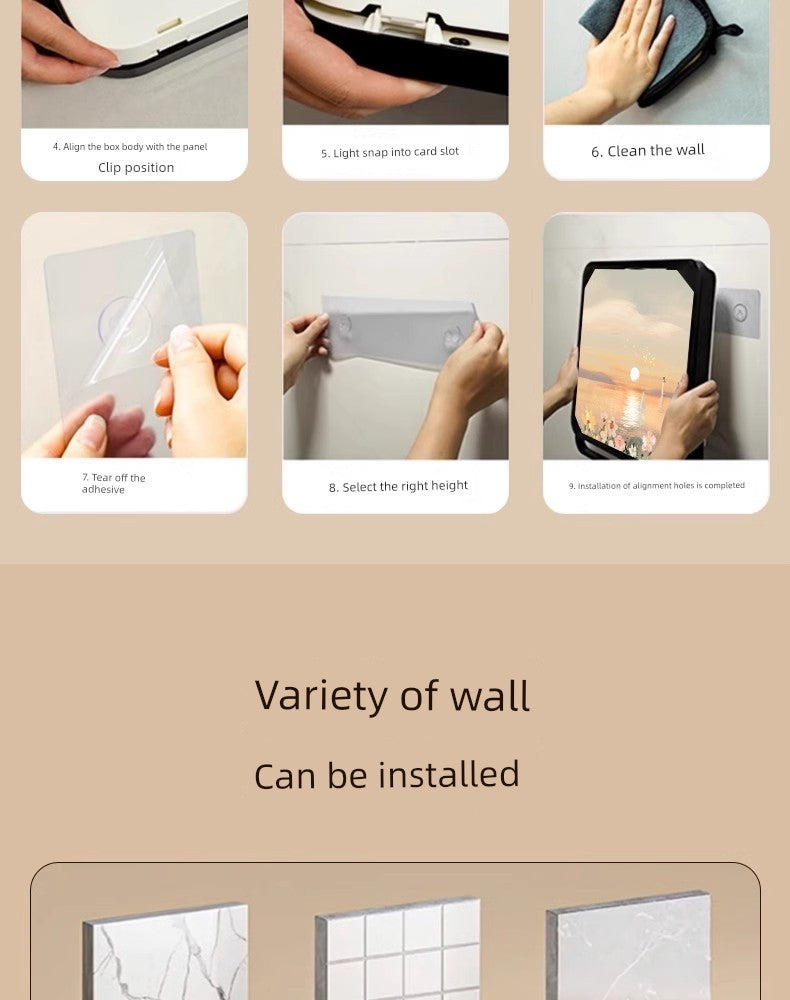 Mural Storage Box Clean Clothes Foldable Cabinet Bath