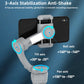 HQ6 3-Axis Gimbal Handheld Stabilizer for Cellphone, with Fill Light, Face Tracking, for Android iPhone Anti Shake Video Record