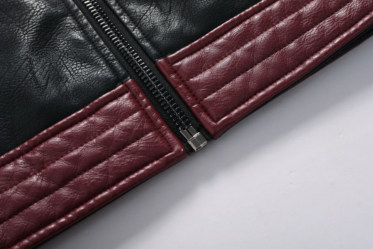 Men's PU leather coat thickened biker jacket