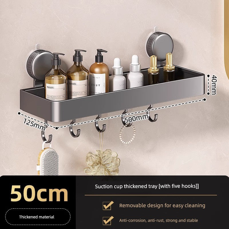 Suction Cup Punch-Free Corner Toilet Bathroom Storage Rack