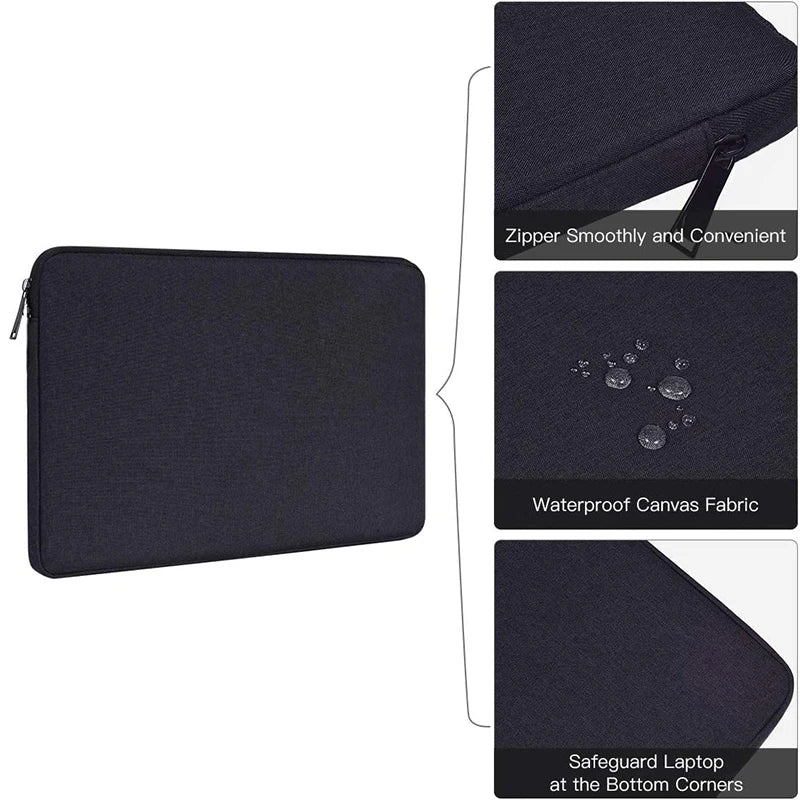Portable Laptop Sleeve Bag Case Soft Cover 11 12 13 14 15 15.6 Inch for Macbook Huawei Xiaomi HP Dell Lenovo Laptop Handbag