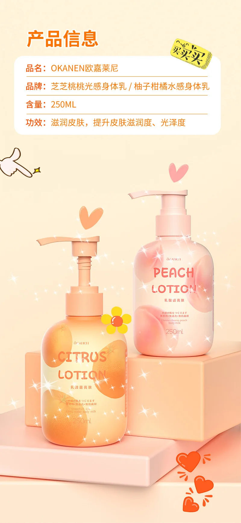 250ml Niacinamide Body Milk Pomelo Citrus Lactic Acid Bacteria Brightening Body Cream Soft and Moisturizing Body Care