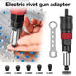 Electric Rivet Gun Electric Drill Rivet Gun Adapter Cordless Riveting Tool Kit, Plug-in Rivet Tool 2.4mm/3.2mm/4.0mm/4.8mm/6.4mm