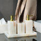 White Onyx Natural Marble Bathroom Accessories Luxury Soap Dispenser Cotton Swabs Container Reed diffuser Tray Bathroom Set