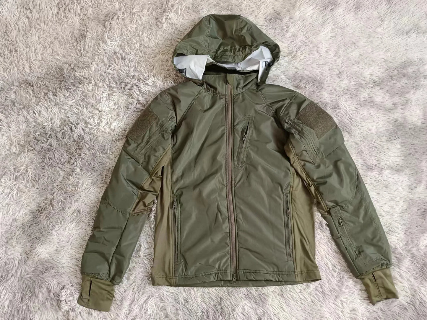 Mens CamouflageTactical Jacket Lightweight Cotton Clothes Autumn Winter Outdoor Waterproof Hooded Padded Coat Hiking Windbreaker