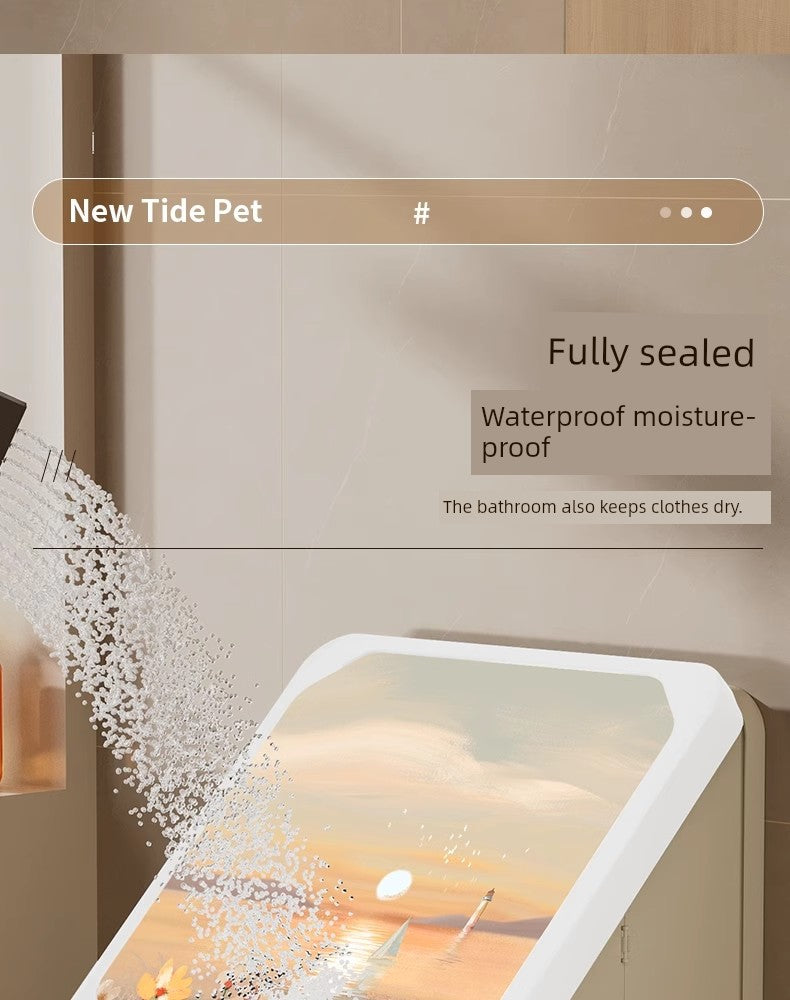 Mural Storage Box Clean Clothes Foldable Cabinet Bath